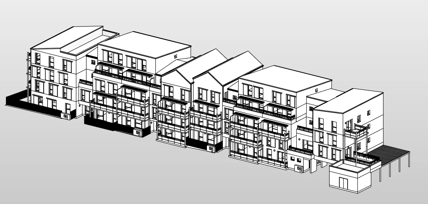Îlot des Lisières — maquette BIM